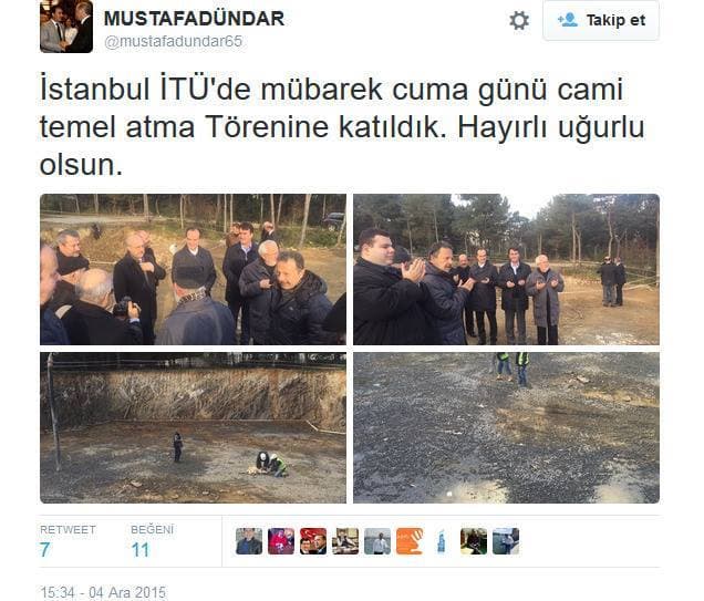 İTÜ'de cami için gizli temel atma töreni