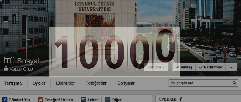 İTÜ Sosyal Facebook grubu 10.000 üyeye ulaştı