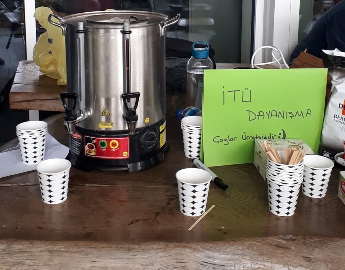 İTÜ'de çay kazanına el koyuldu