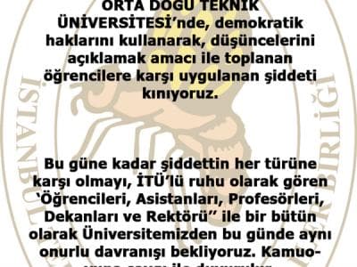 İstanbul Teknik Üniversiteliler Birliği'nden Basın Açıklaması