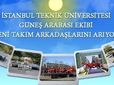 İTÜ "Güneş Arabası Ekibi" Yeni Takım Arkadaşlarını Arıyor