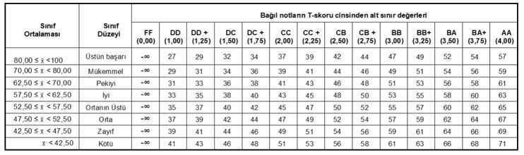 T-skoru Tablosu