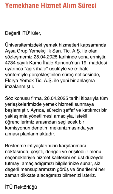 1 Mayıs 2025 tarihinde yapılan açıklama